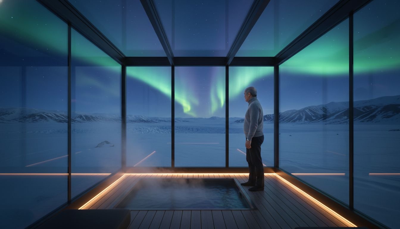 Home A futuristic bio-hacking retreat in Svalbard representing the Sub-Zero Sanctuaries trend of 2026.