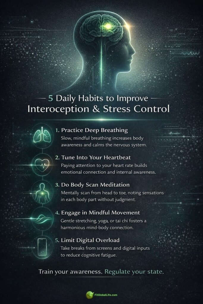 Interoception: The "Sixth Sense" You Need to Master for Total Stress Control A checklist of 5 daily habits to improve Interoception and stress control.