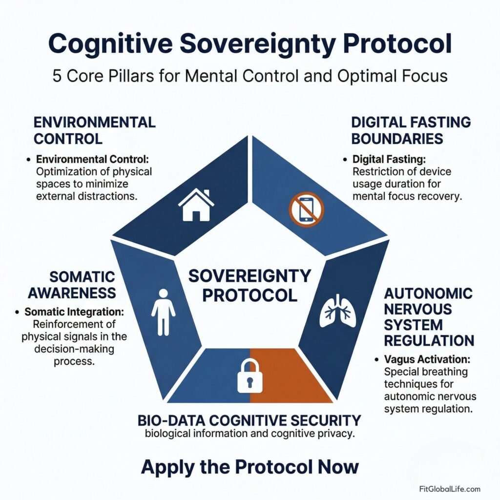 A 5-point diagram illustrating the protocol for Cognitive Sovereignty.