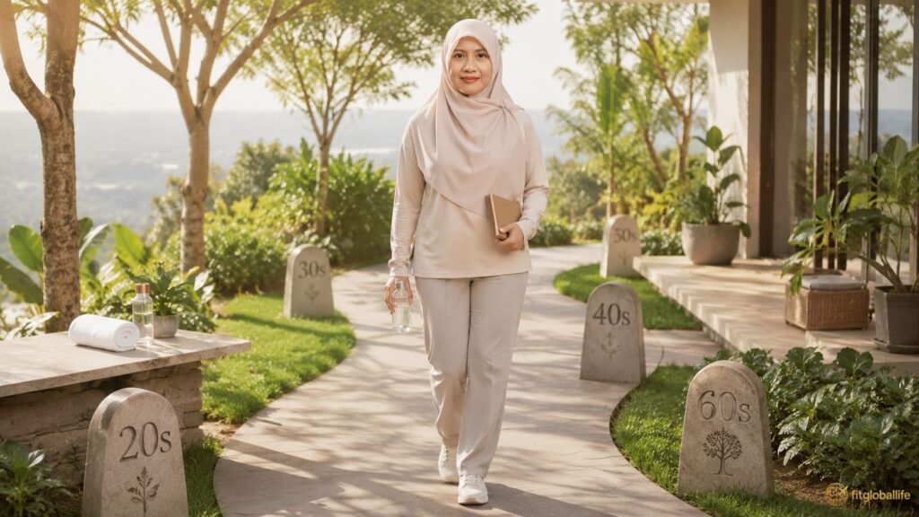 Health habits that age well shown through movement, sleep, nutrition, hydration, and social wellbeing