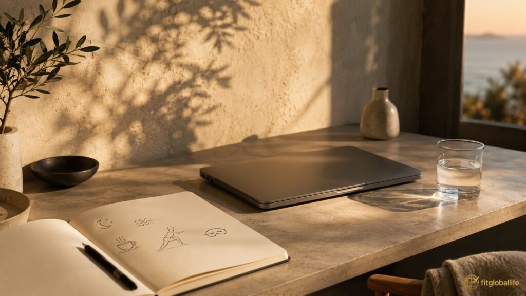 recovery rituals better than motivation shown through a calm evening wellness routine