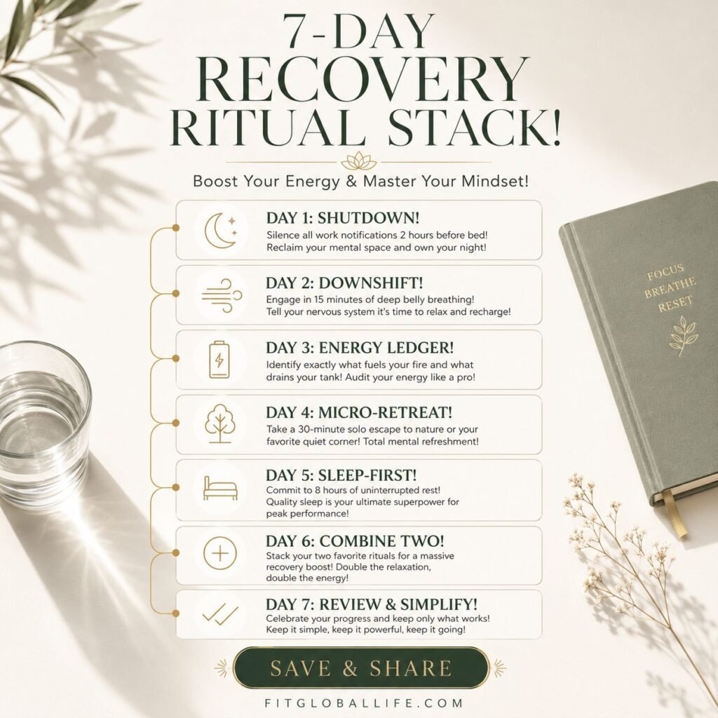 recovery rituals seven day stack checklist