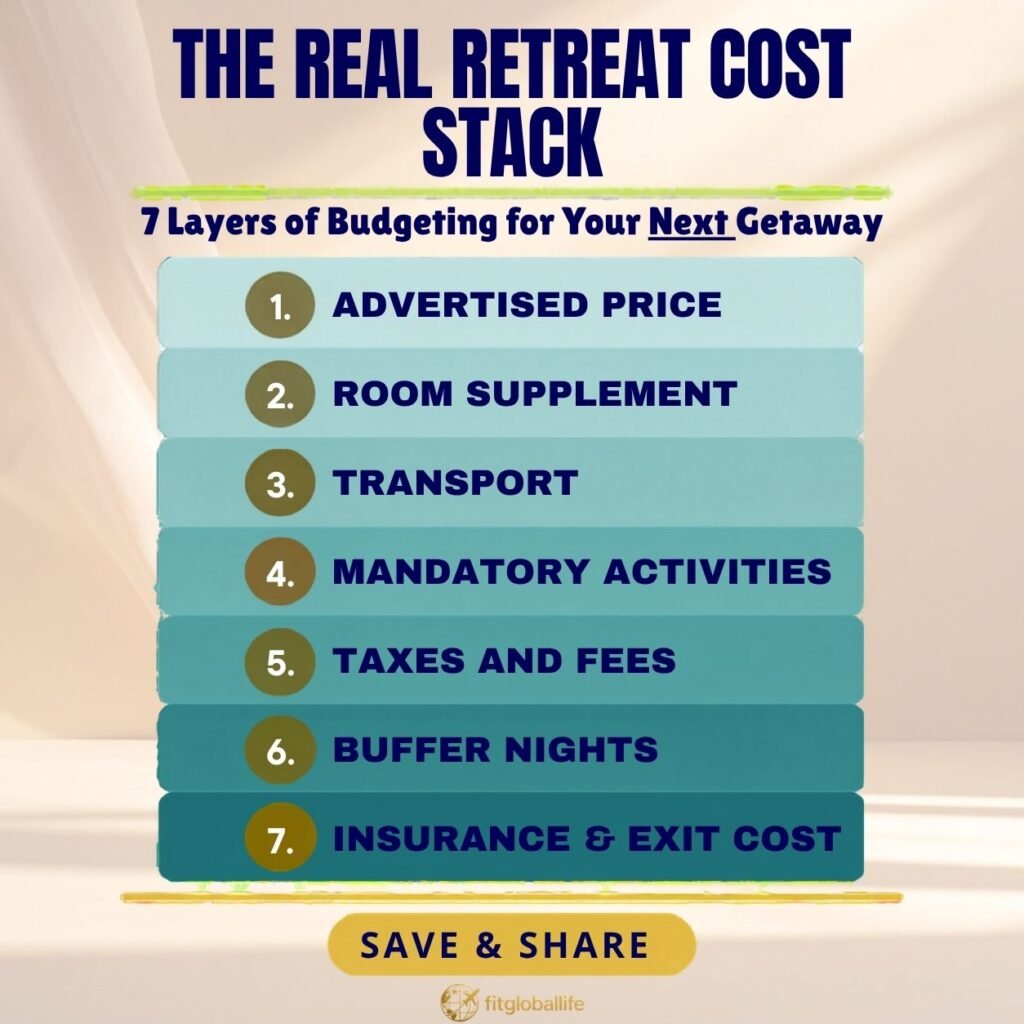 retreat questions about total cost and cancellation terms