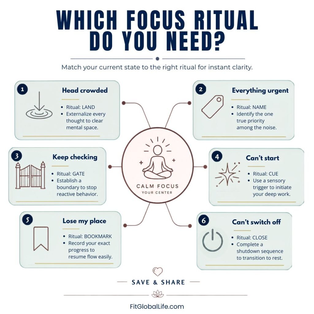 focus rituals decision guide for scattered attention