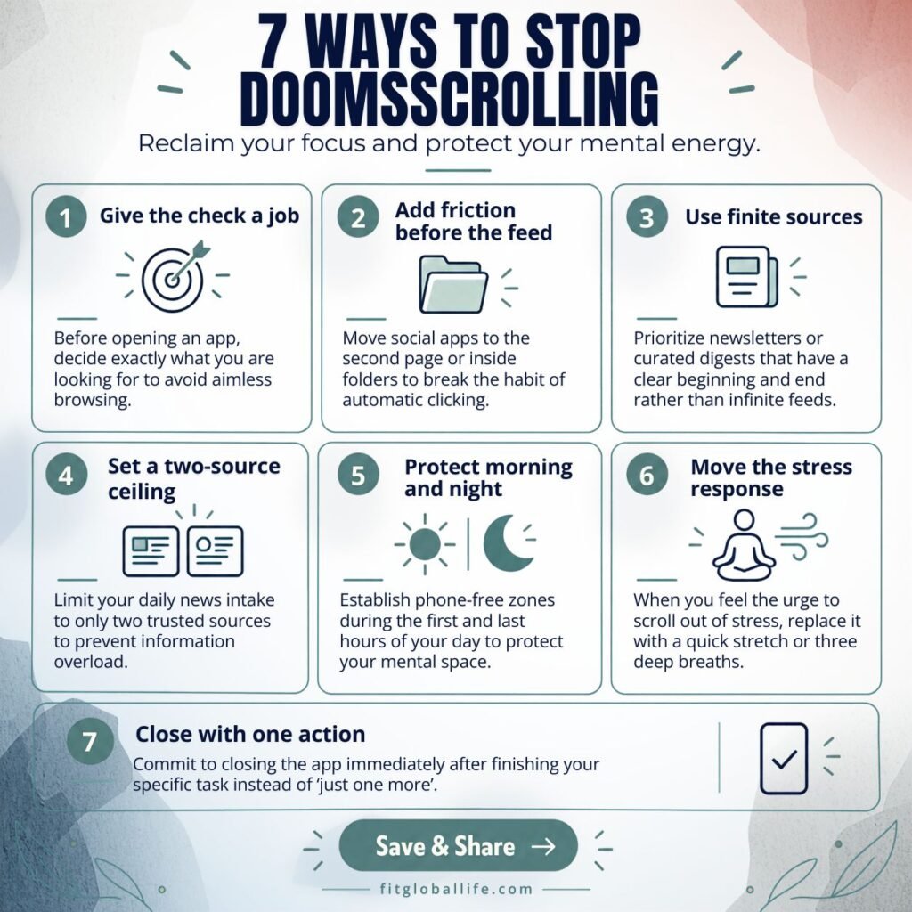 Stop doomscrolling with seven practical steps for healthier news and social media habits